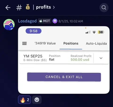 Student $500 trading result
